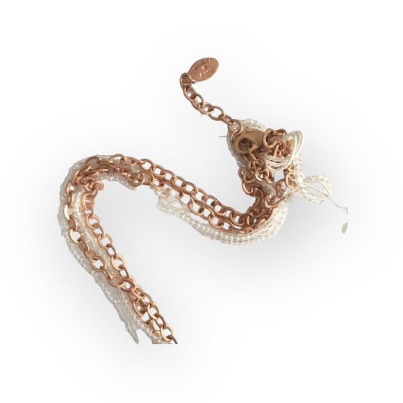 new Robert Rose ✲ Polished Organic Agate Slice Necklace ✲ Rose Gold Link Chain - Picture 11 of 16